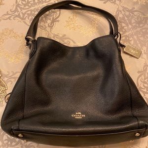 Coach handbag , black leather, very good condition